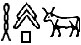 Apis in ägyptischen Hieroglyphen