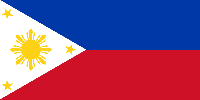 Die Flagge von Philippinen